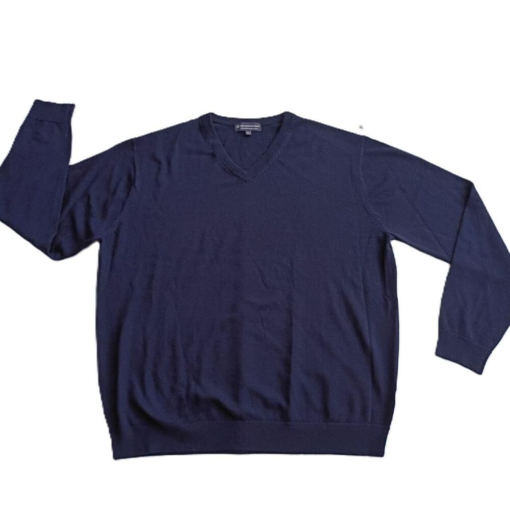 Hart Schaffner Marx Men's Navy Wool Sweater